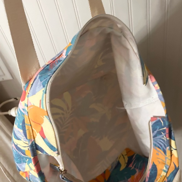 Tropical Multicolor Canvas Tote Bag - Picture 3 of 7